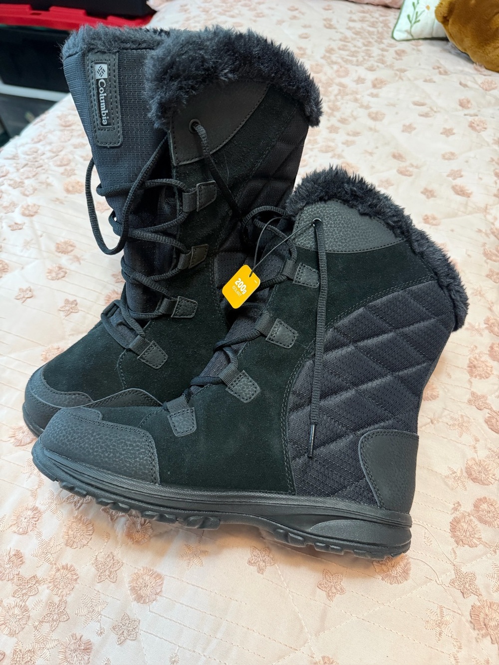 Columbia Ice Maiden II Waterproof Winter Snow Boots - Black - Women's 8.5 WIDE